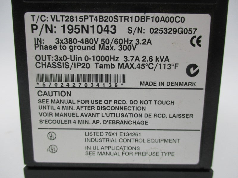 DANFOSS 195N1043 UNMP