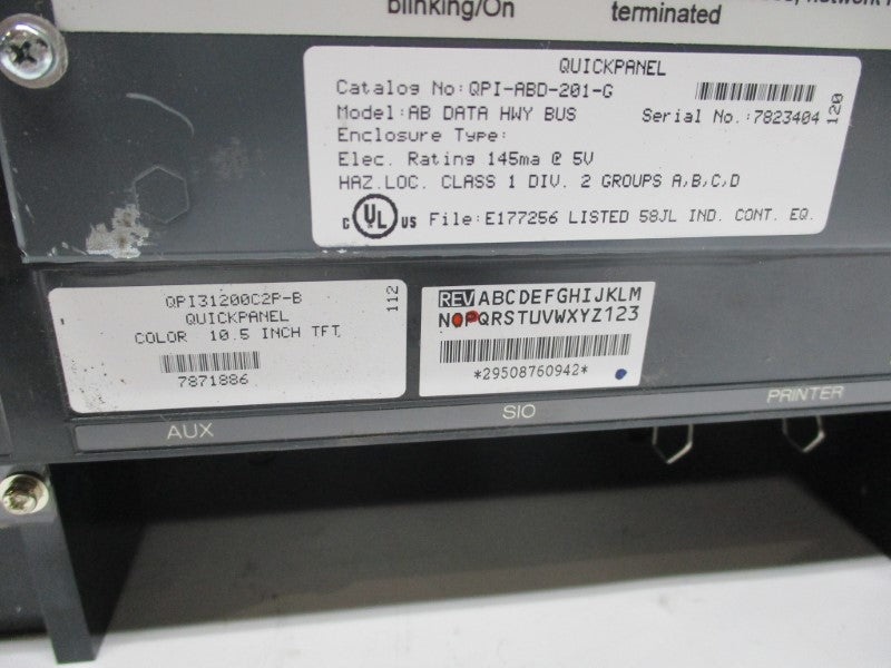 QUICK PANEL QPI-ABD-201-G (AS PICTURED) UNMP