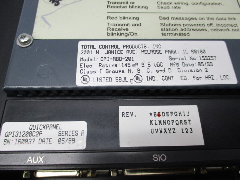 QUICK PANEL QPI-ABD-201 UNMP