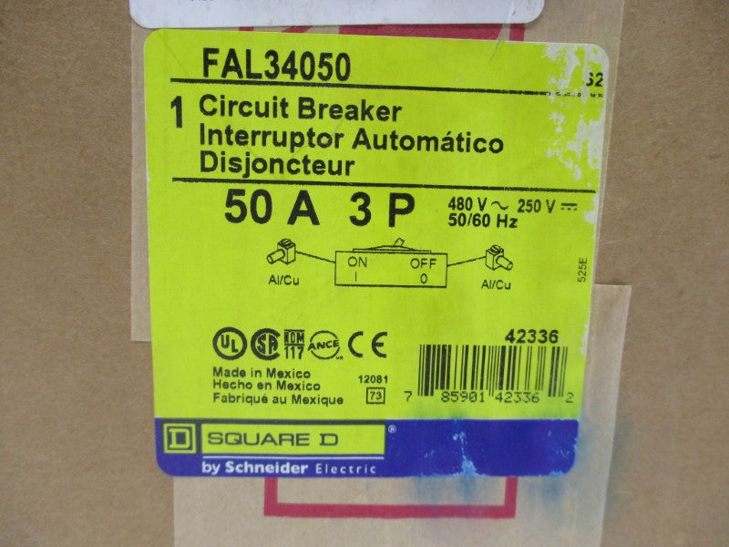 SQUARE D FAL34050 SER. S2 50A 480V NSMP