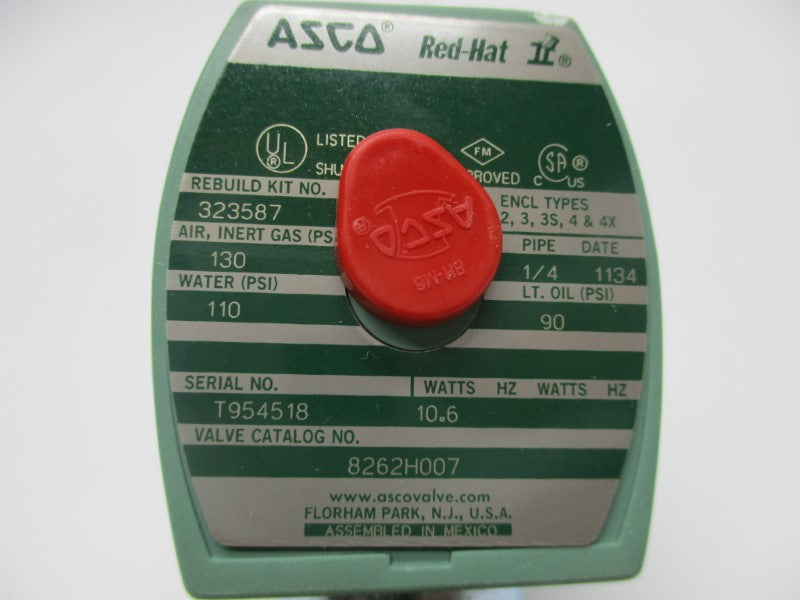 ASCO 8262H007 24/DC 130PSI 1/4" NSMP