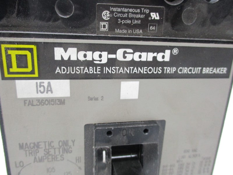 SQUARE D FAL3601513M CIRCUIT BREAKER 15A (GREY) UNMP