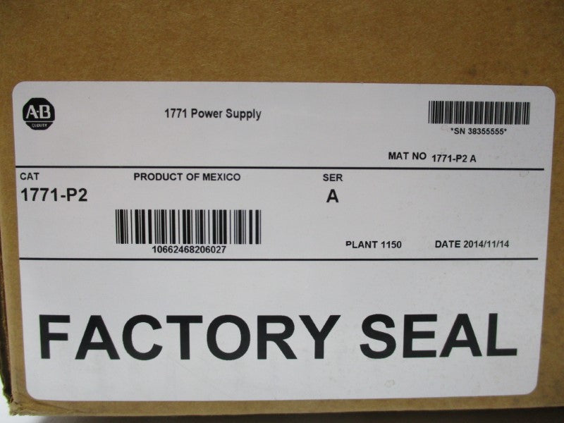 ALLEN BRADLEY 1771-P2 SER. A NSFS