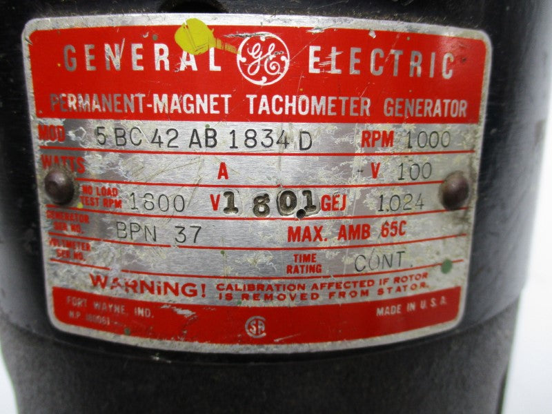 GENERAL ELECTRIC 5BC42AB1834D UNMP