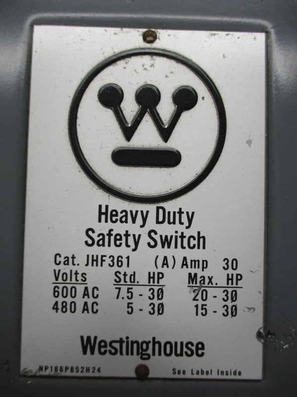 WESTINGHOUSE JHF361 UNMP