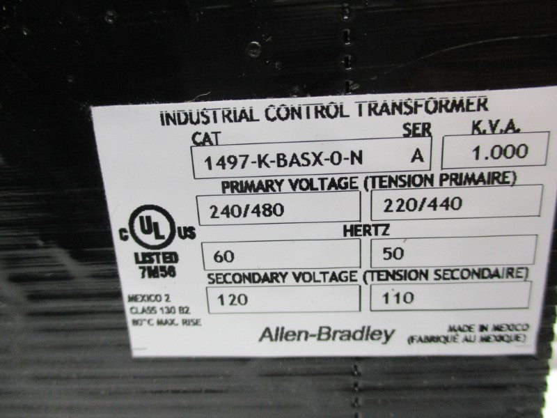 ALLEN BRADLEY 1497-K-BASX-0-N 1.000KVA SER. A NSMP