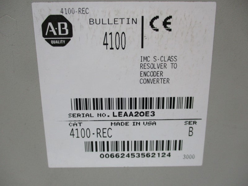 INDUSTRIAL SPARE PART 4100-REC SER. B UNMP
