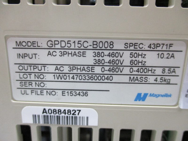 MAGNETEK GPD515C-B008 UNMP