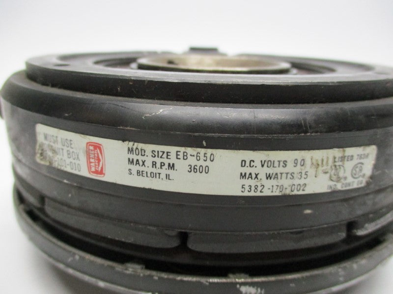 WARNER ELECTRIC 5382-170-002 EB-650 90VDC UNMP