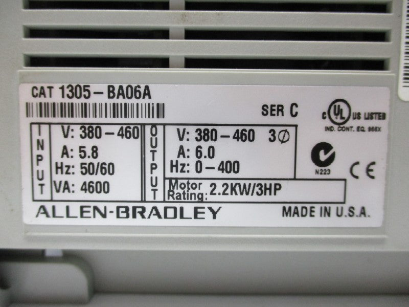 ALLEN BRADLEY 1305-BA06A SER. C (AS PICTURED) UNMP