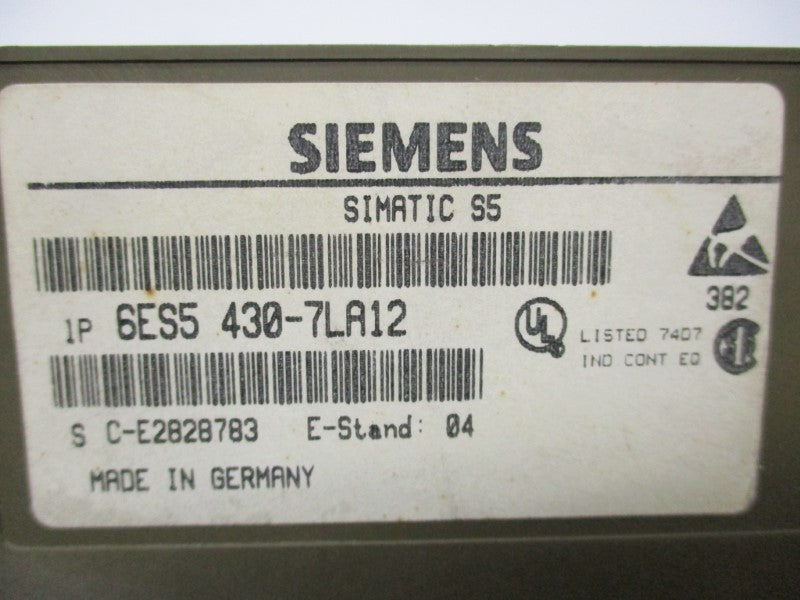 SIEMENS 6ES5430-7LA12 UNMP