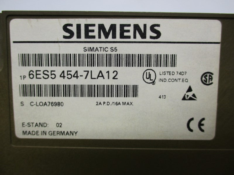 SIEMENS 6ES5454-7LA12 24V 2A UNMP