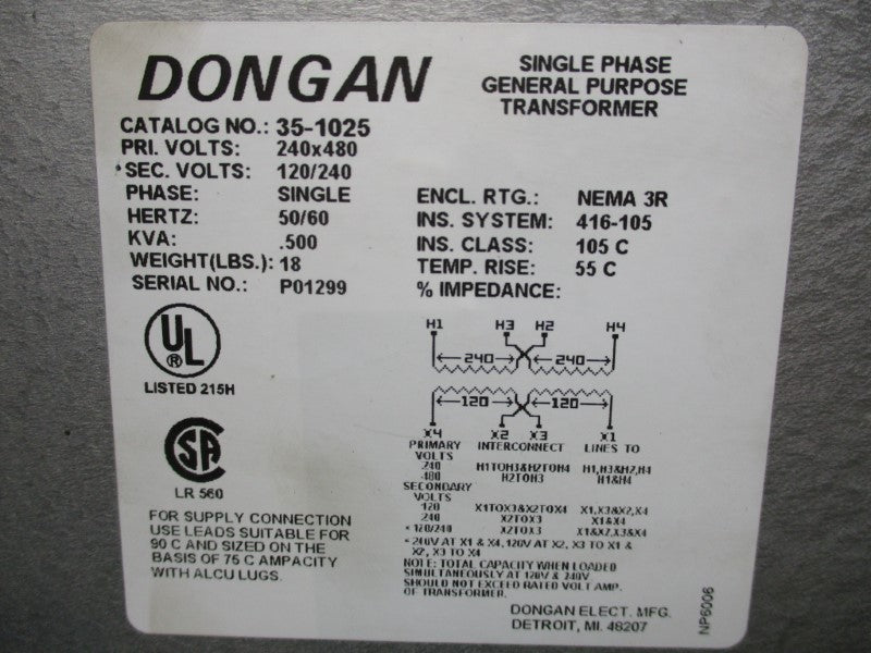 DONGAN 35-1025 NSMP