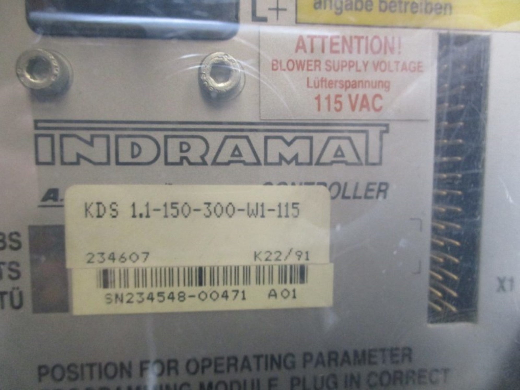 INDRAMAT KDS1.1-150-300-W1-115 UNMP