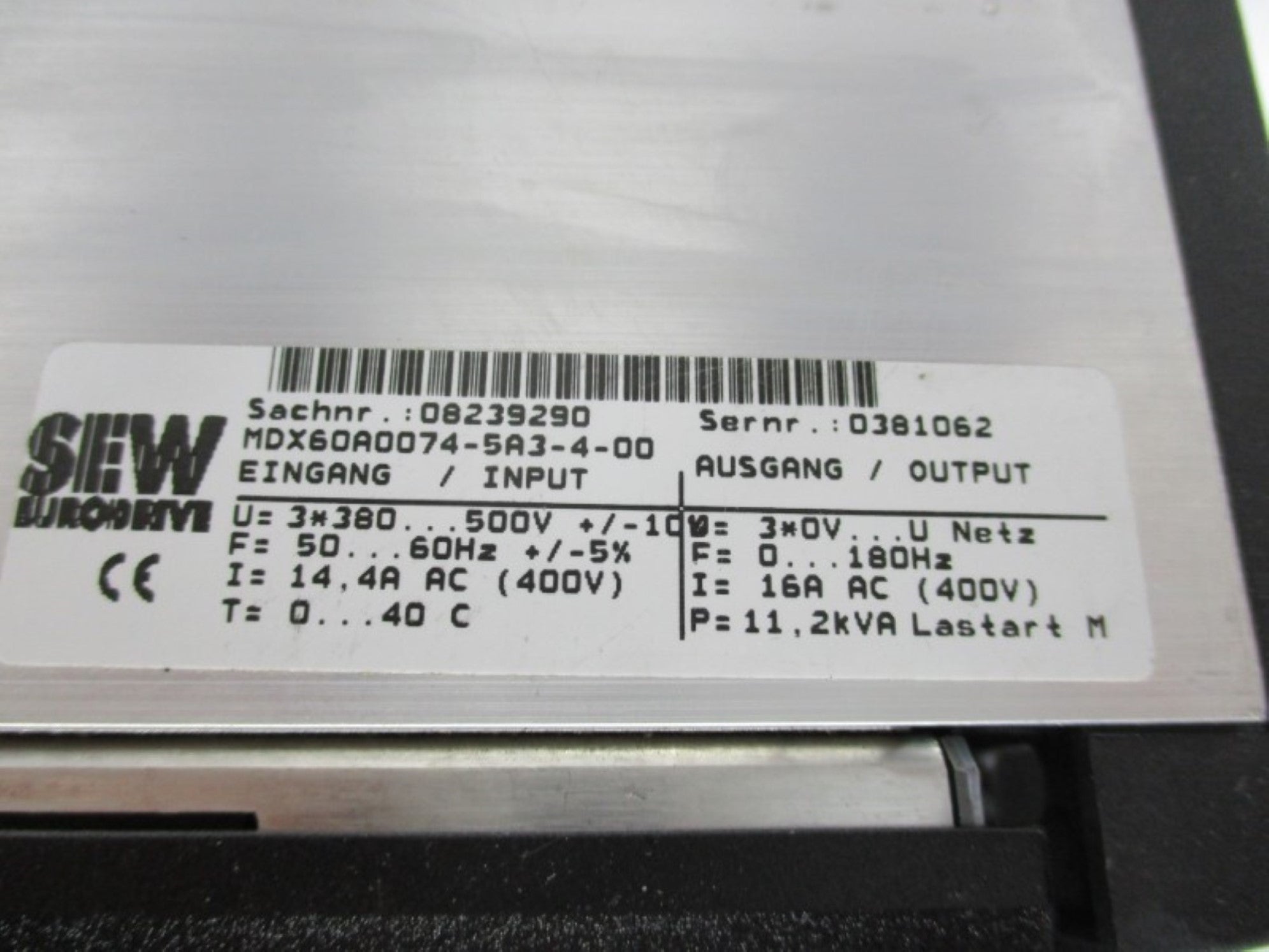 SEW EURODRIVE MDX61B0075-5A3-4-0T UNMP