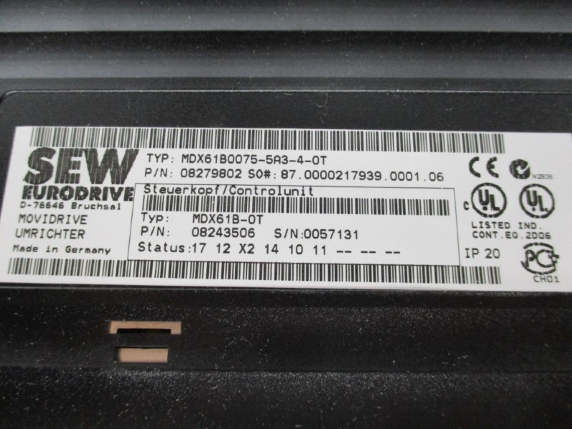 SEW EURODRIVE MDX61B0075-5A3-4-0T UNMP