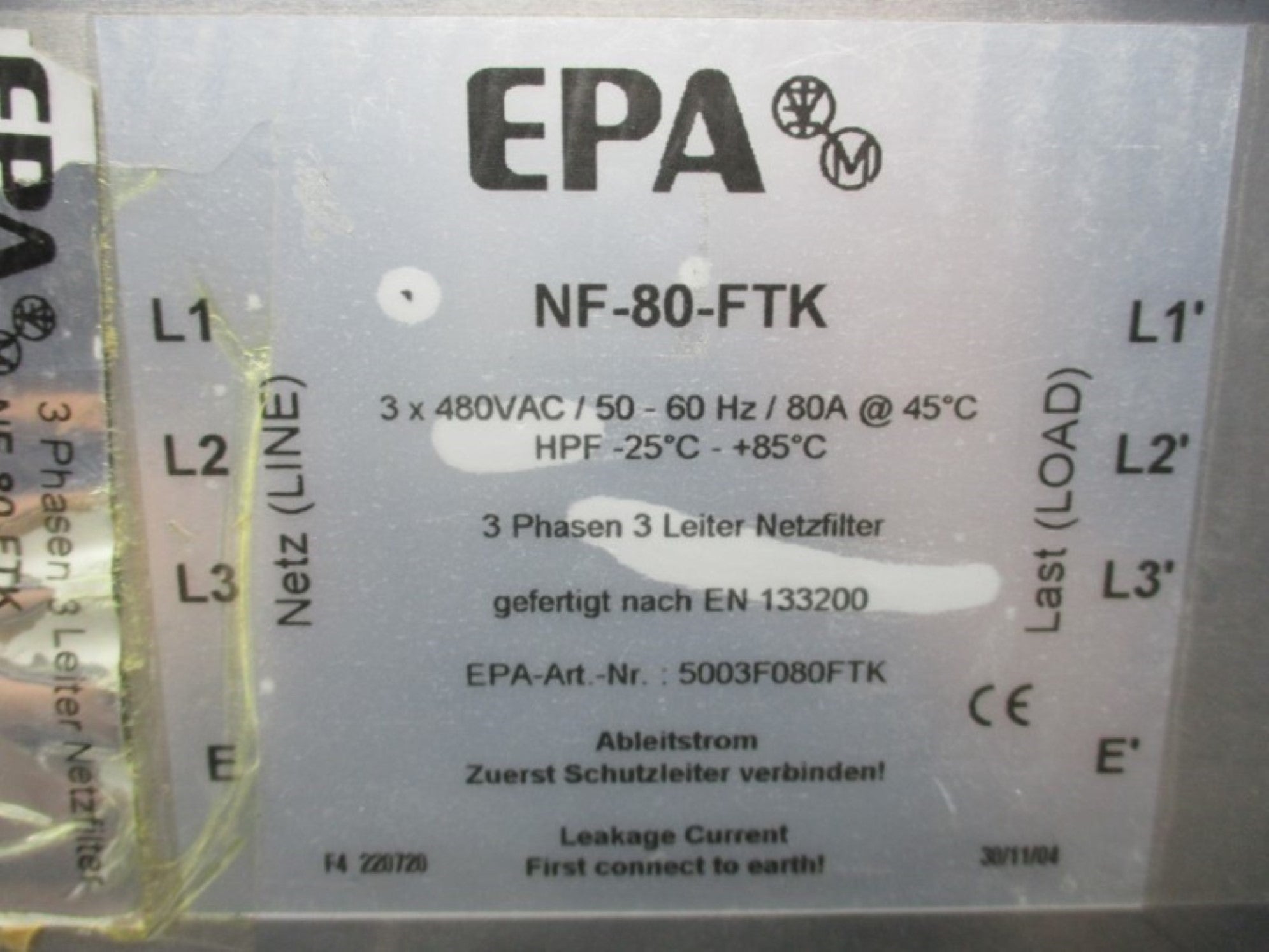 EPA NF-80-FTK UNMP