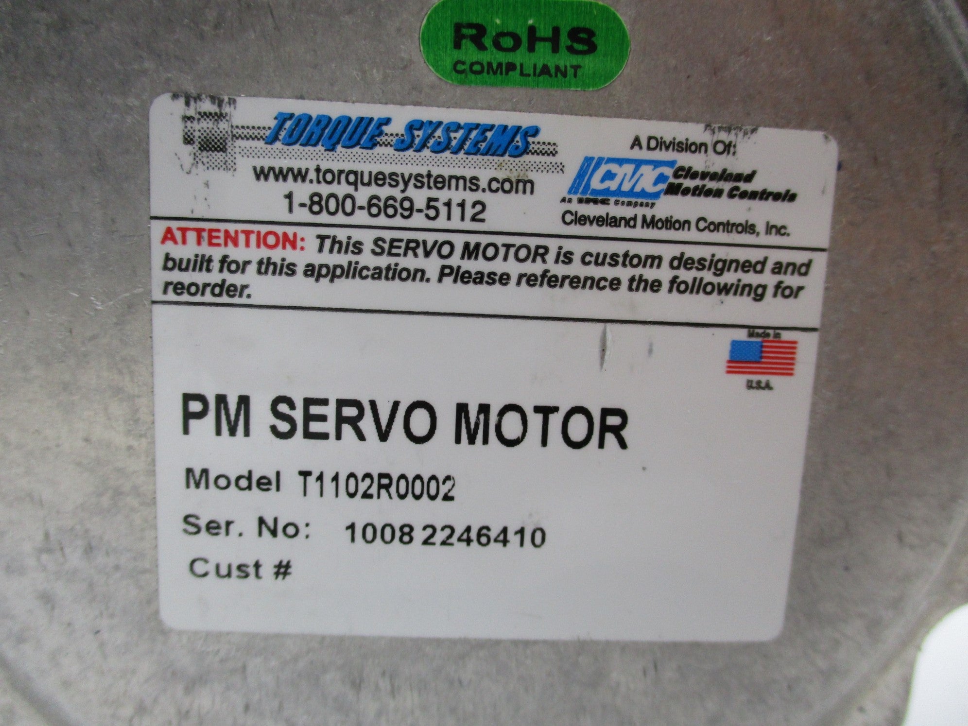 TORQUE SYSTEMS T1102R0002 (AS PICTURED-KXK58)UNMP