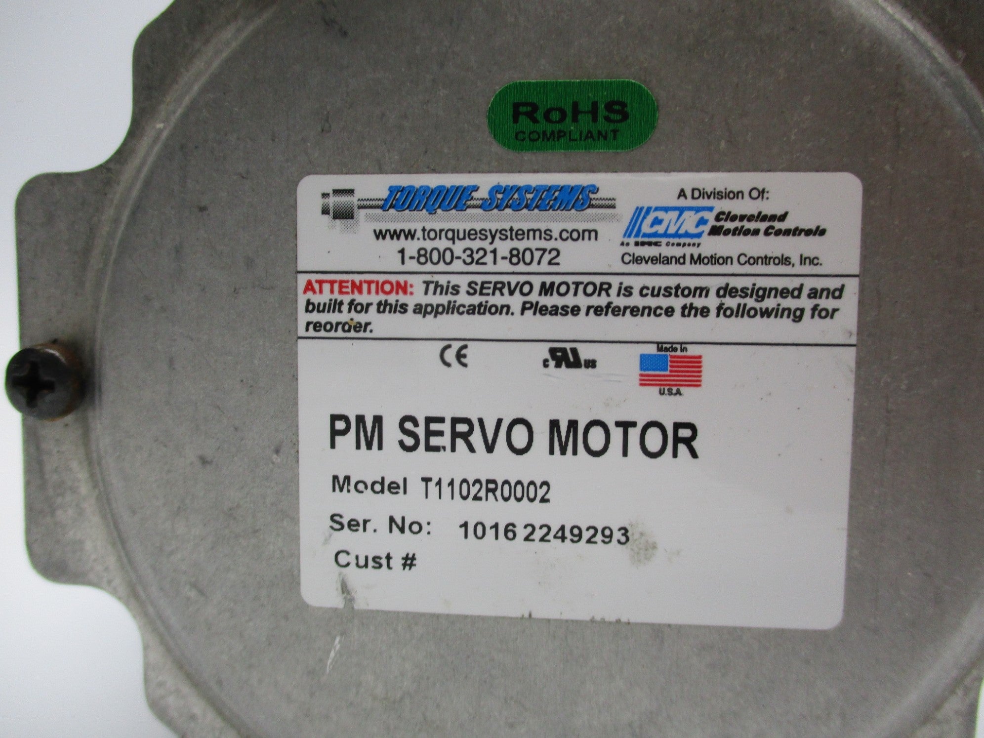 TORQUE SYSTEMS T1102R0002 (AS PICTURED-KXK57)UNMP