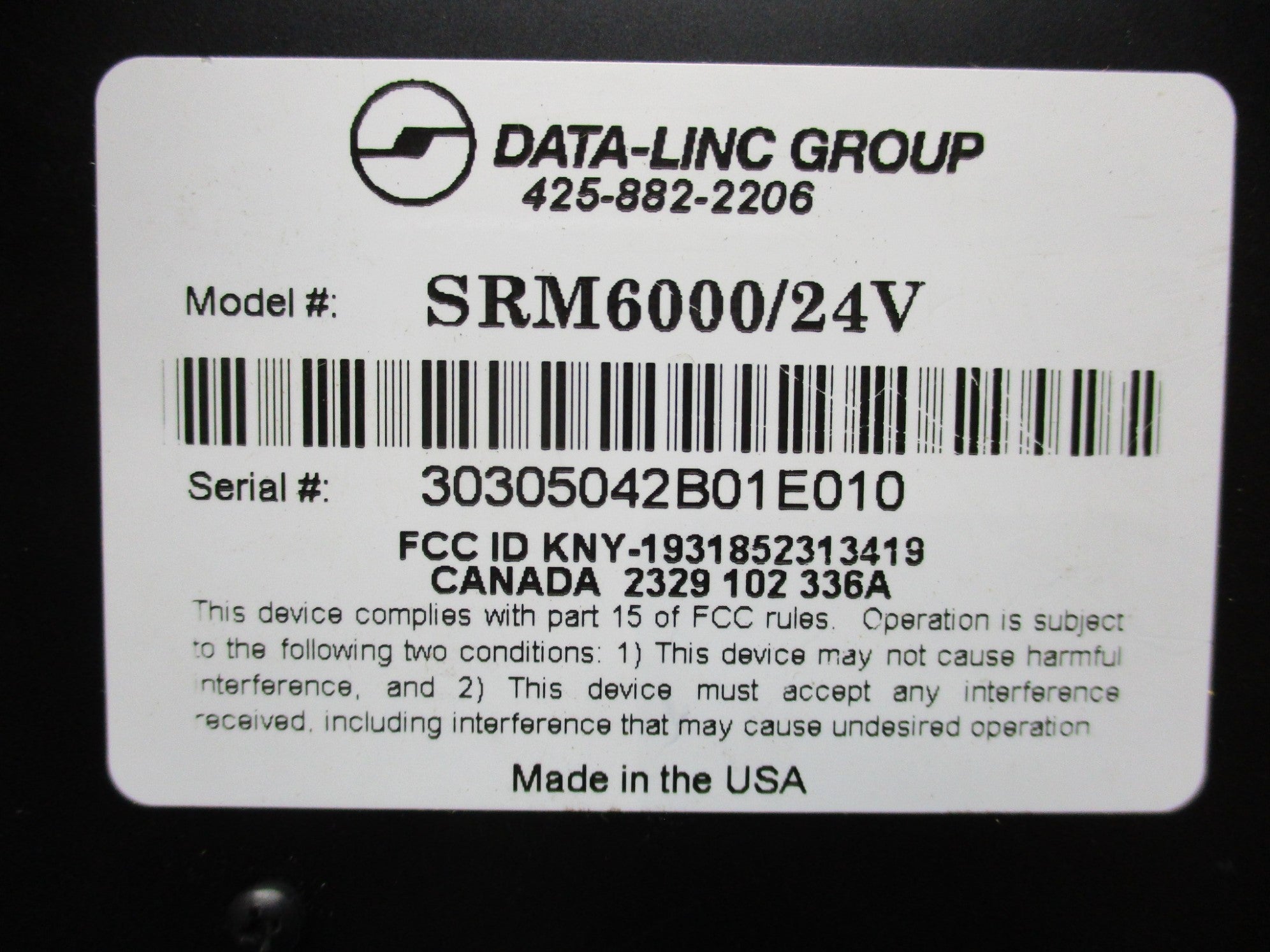 DATA-LINC SRM6000/24V NSNP