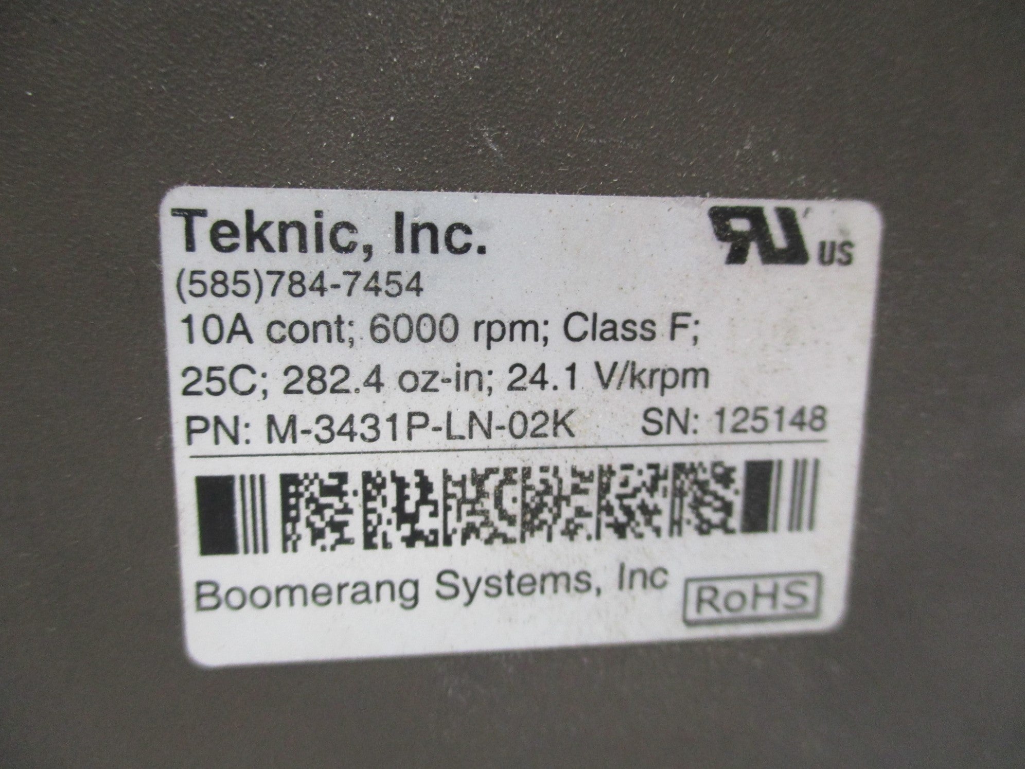 TEKNIC M-3431P-LN-02K UNMP