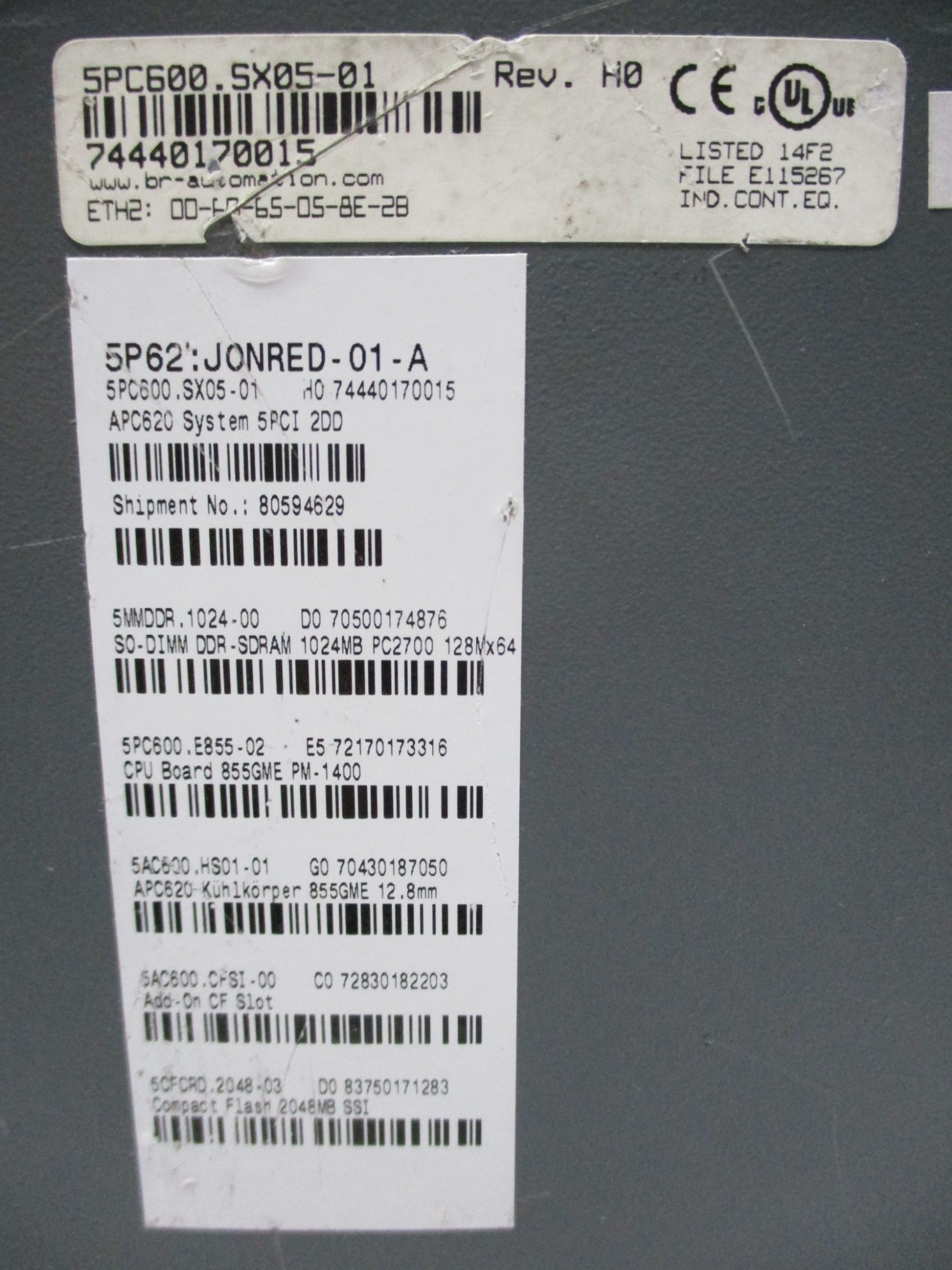 B&R AUTOMATION 5PC600.SX05-01 UNMP