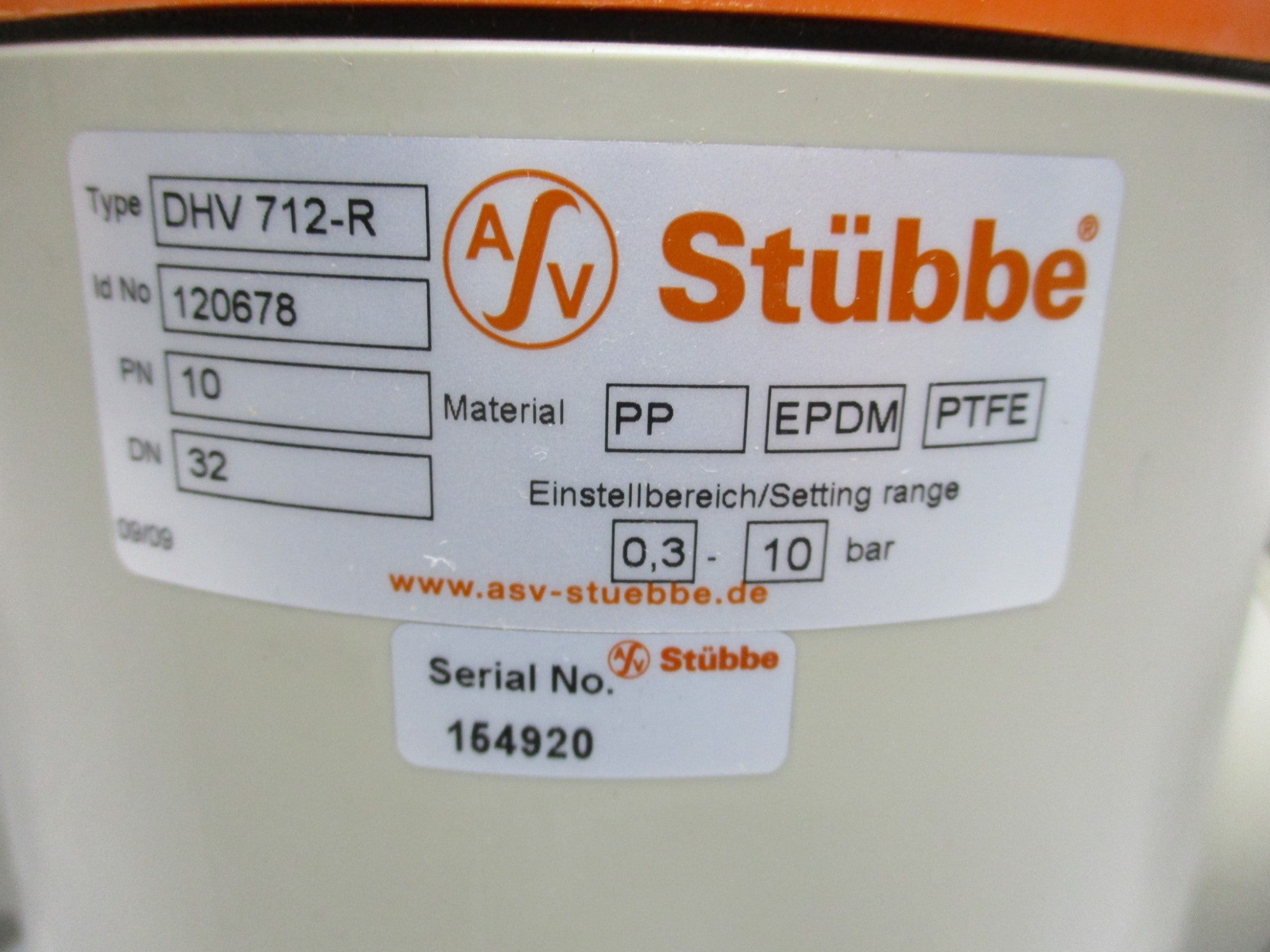 ASV-STUBBE DHV712-R PN10 DN32 NSMP