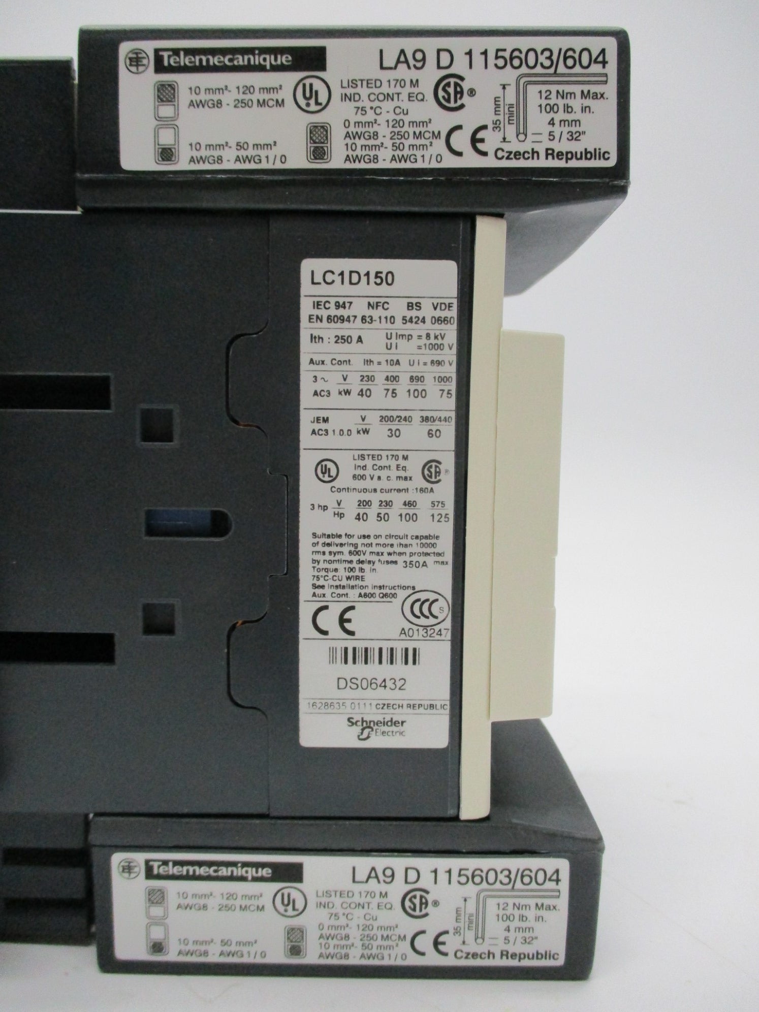 SQUARE D LC1D150F7 460V NSMP