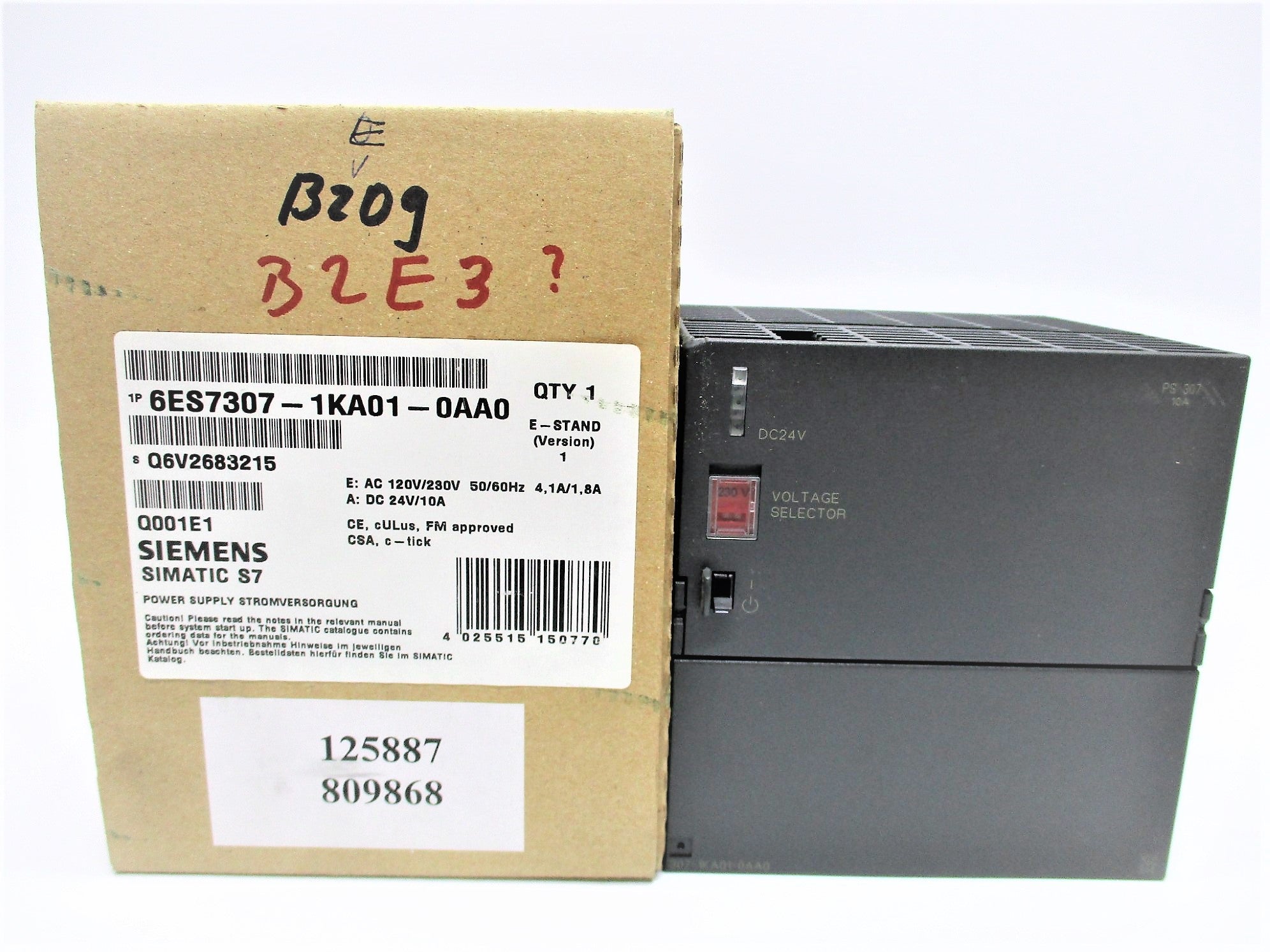 SIEMENS 6ES7307-1KA01-0AA0 NSMP