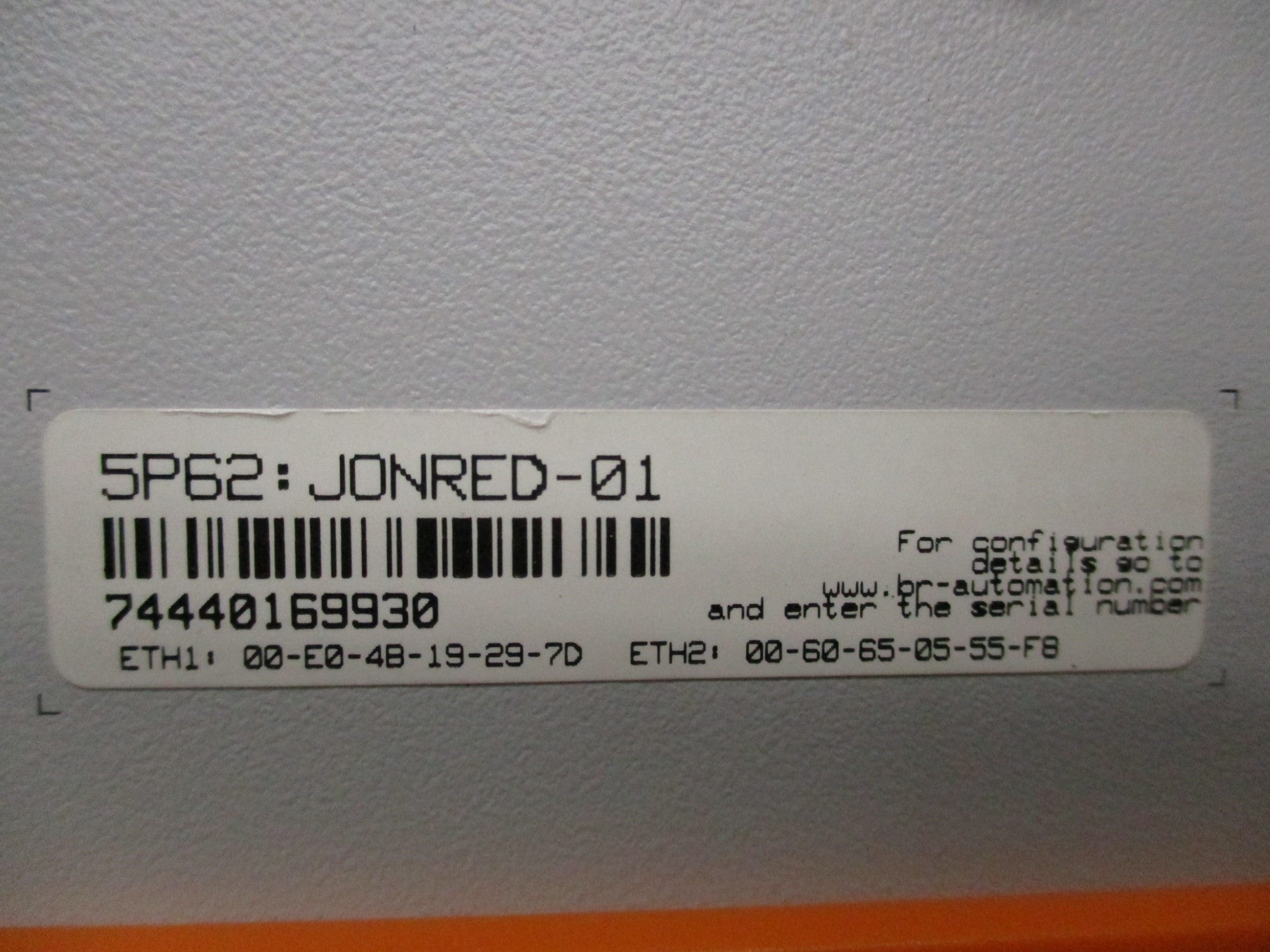 B&R AUTOMATION 5P62-JONRED-01 NSNP