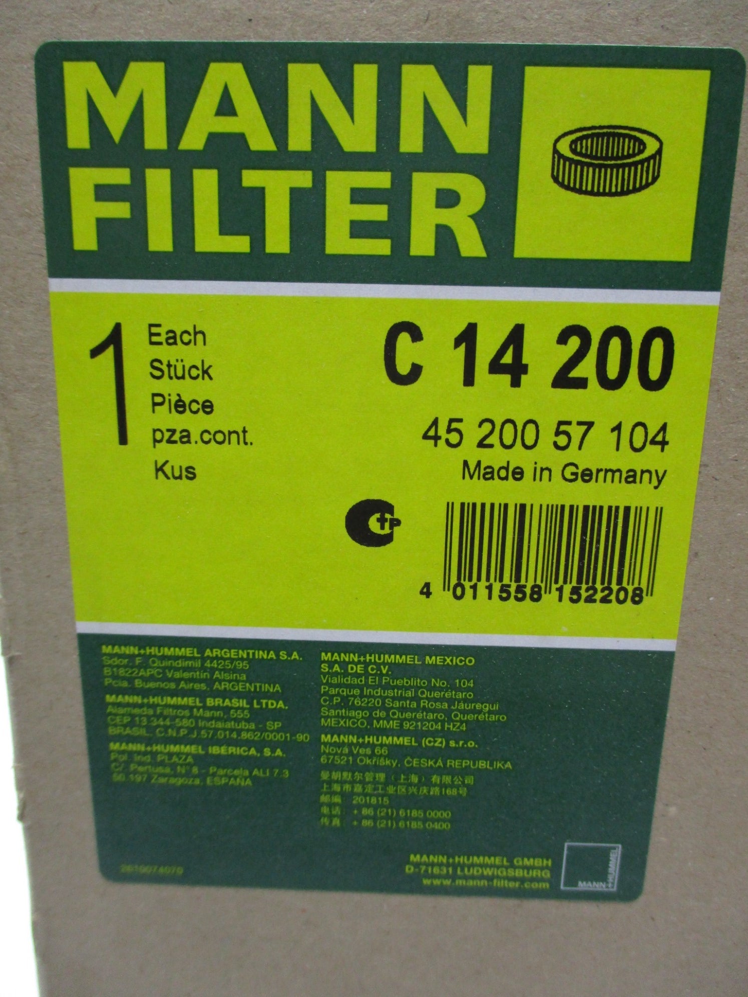 MANN FILTER C14200 NSFS