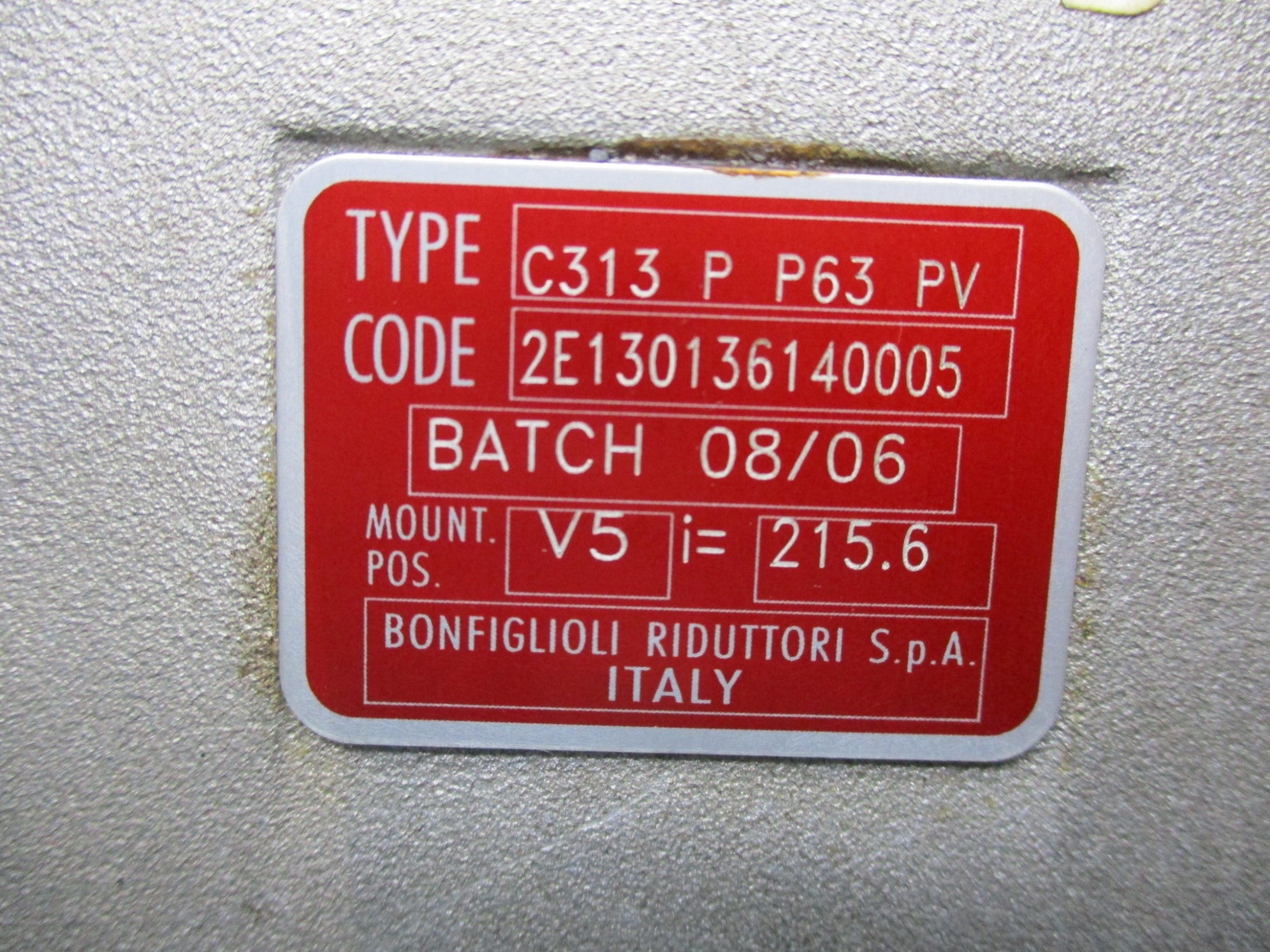 BONFIGLIOLI 2E130136140005 UNMP