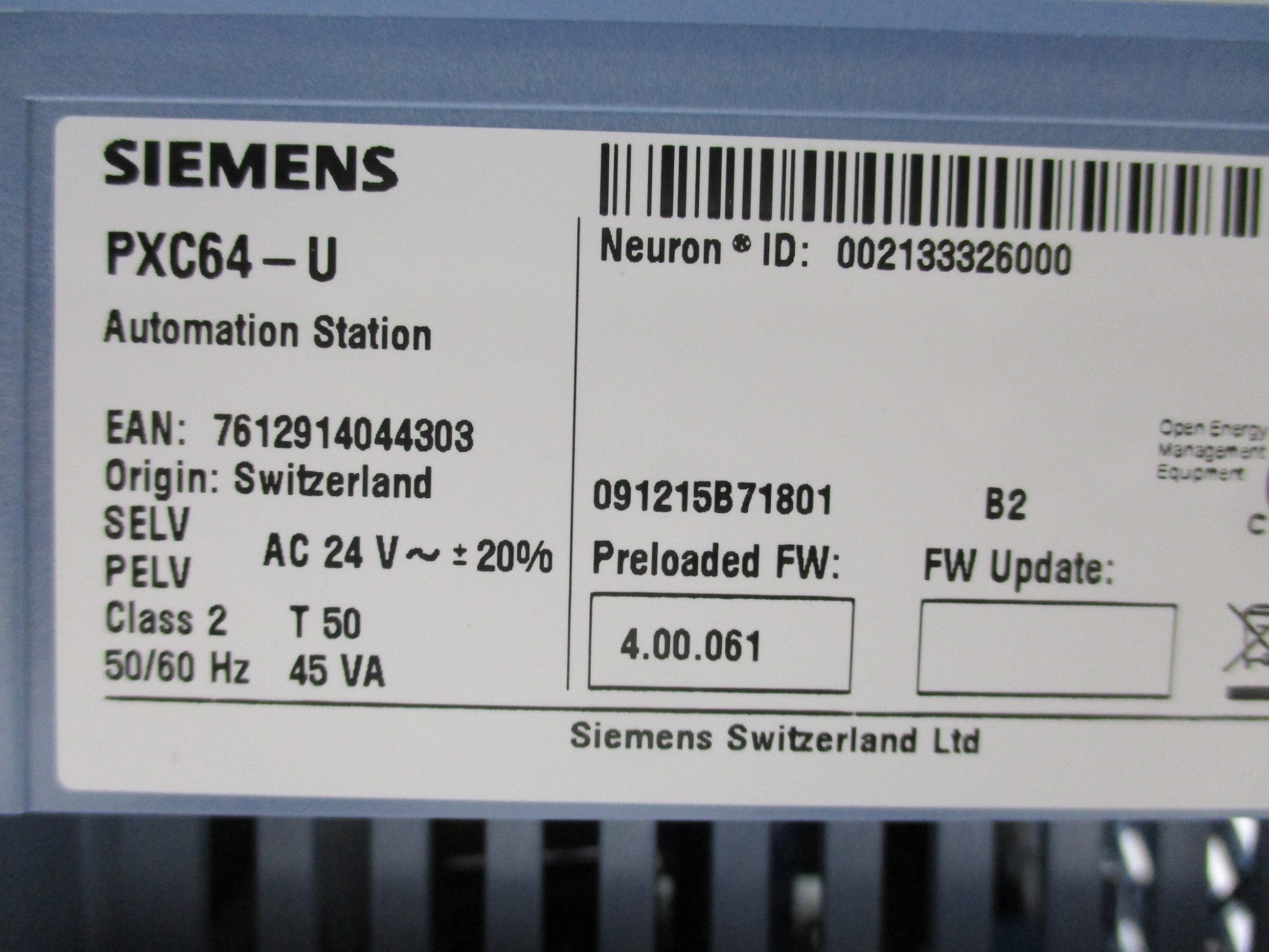 SIEMENS PXC64-U NSMP