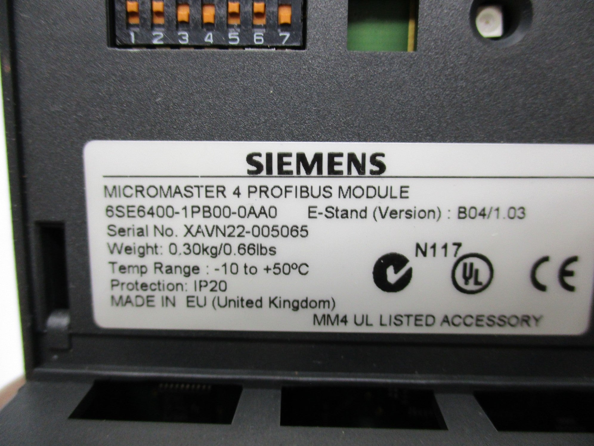 SIEMENS 6SE6420-2AB21-1BA1 UNMP