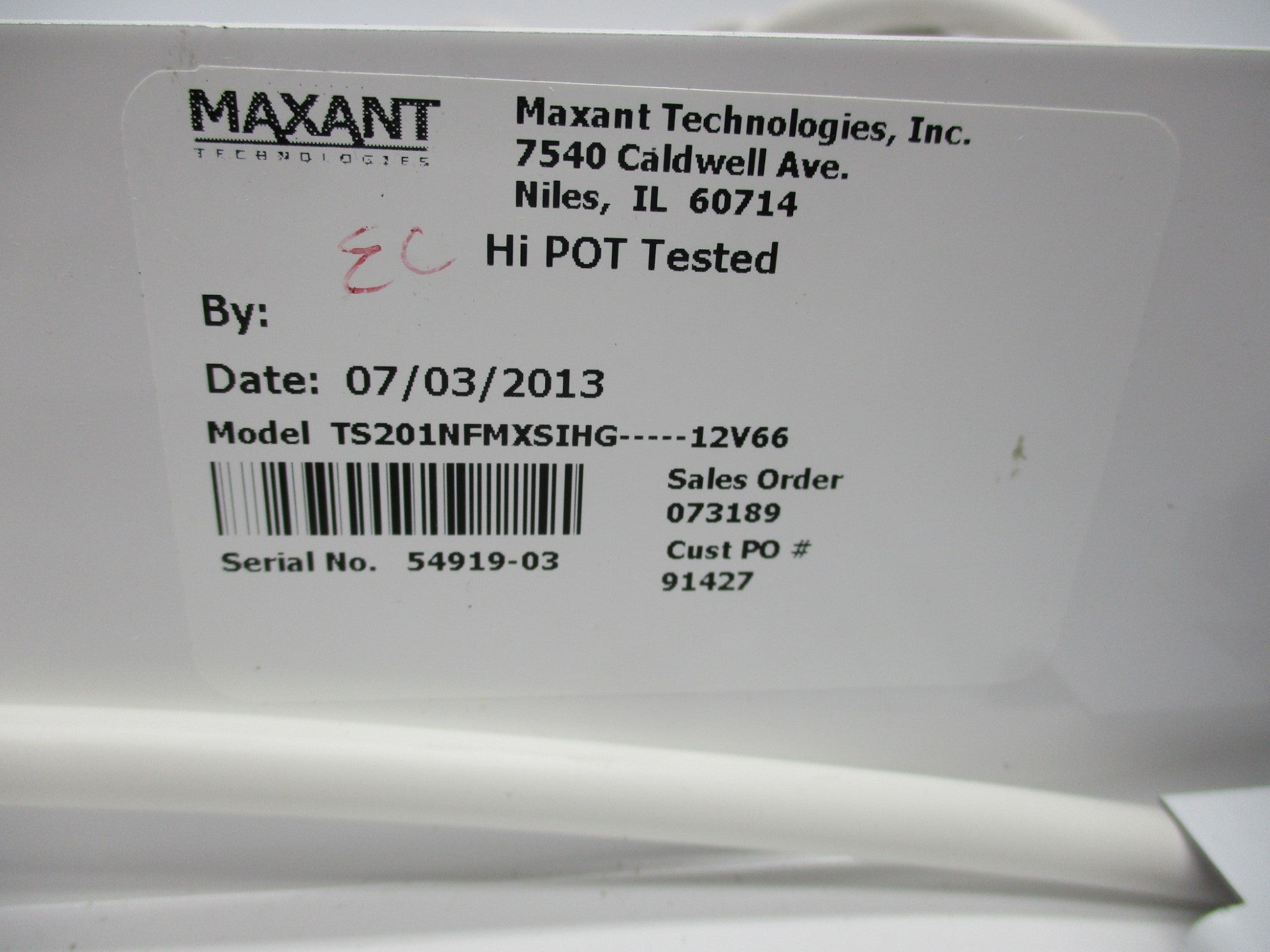 MAXANT TS201NFMXSIHG12V66 NSNP