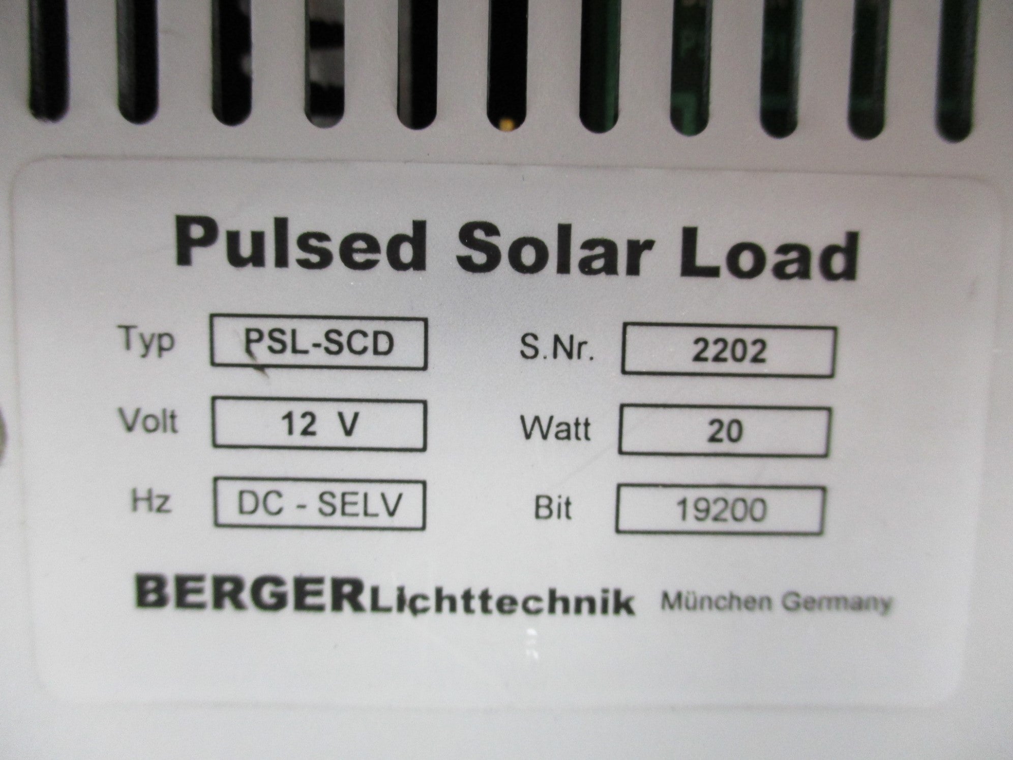 BERGER PSL-SCD UNMP