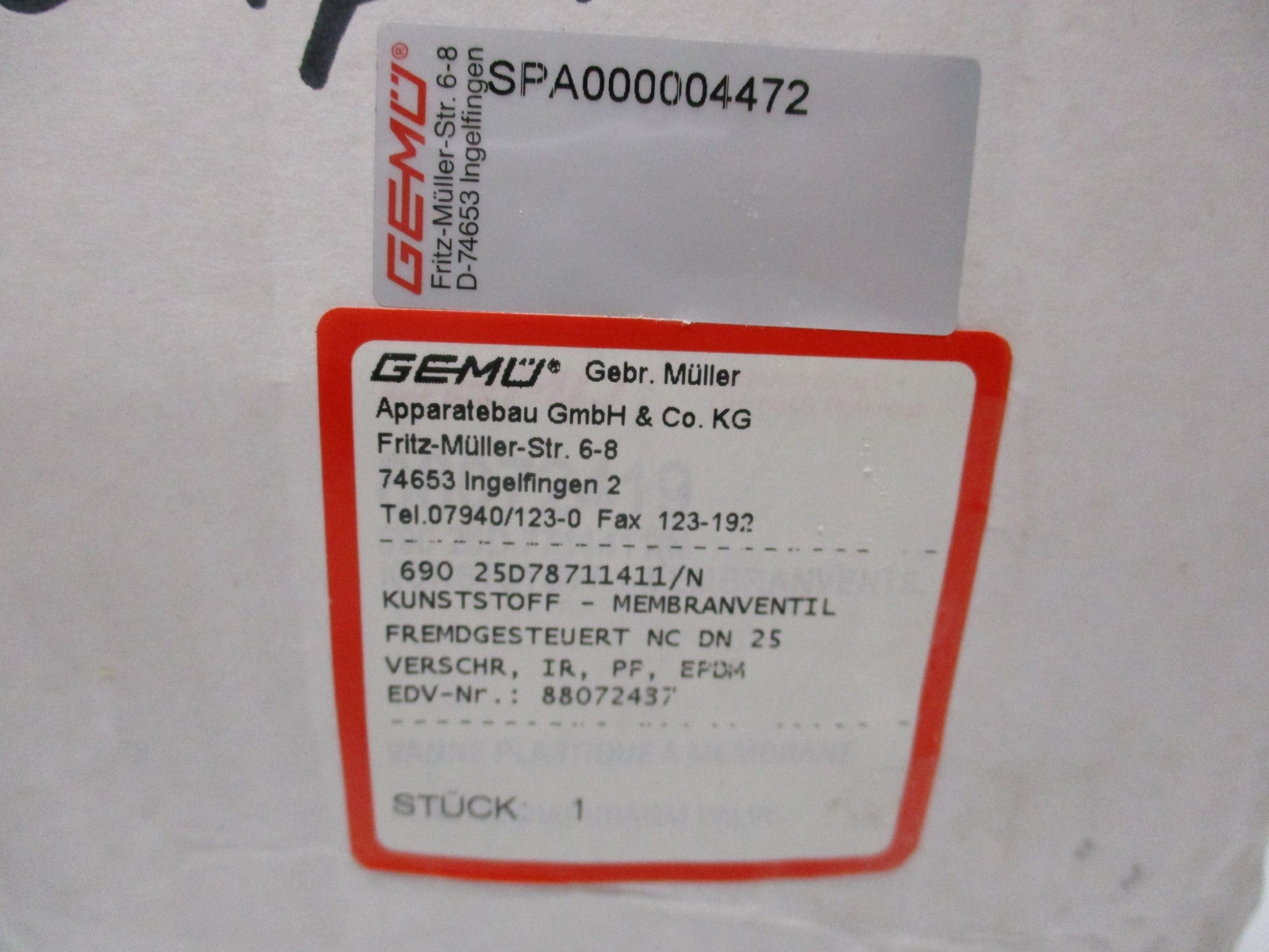 GEMU 690-25D78711411/N NSMP