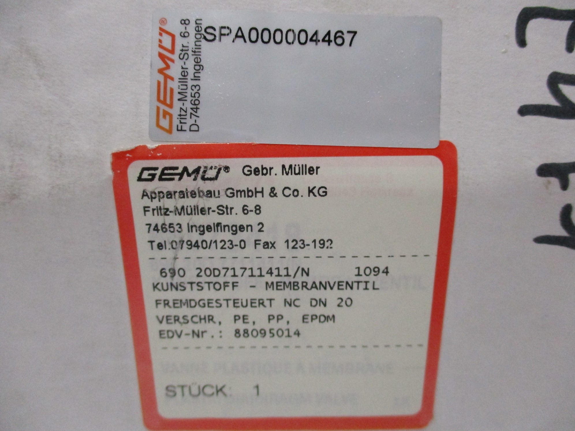 GEMU 690-20D71711411/N NSMP