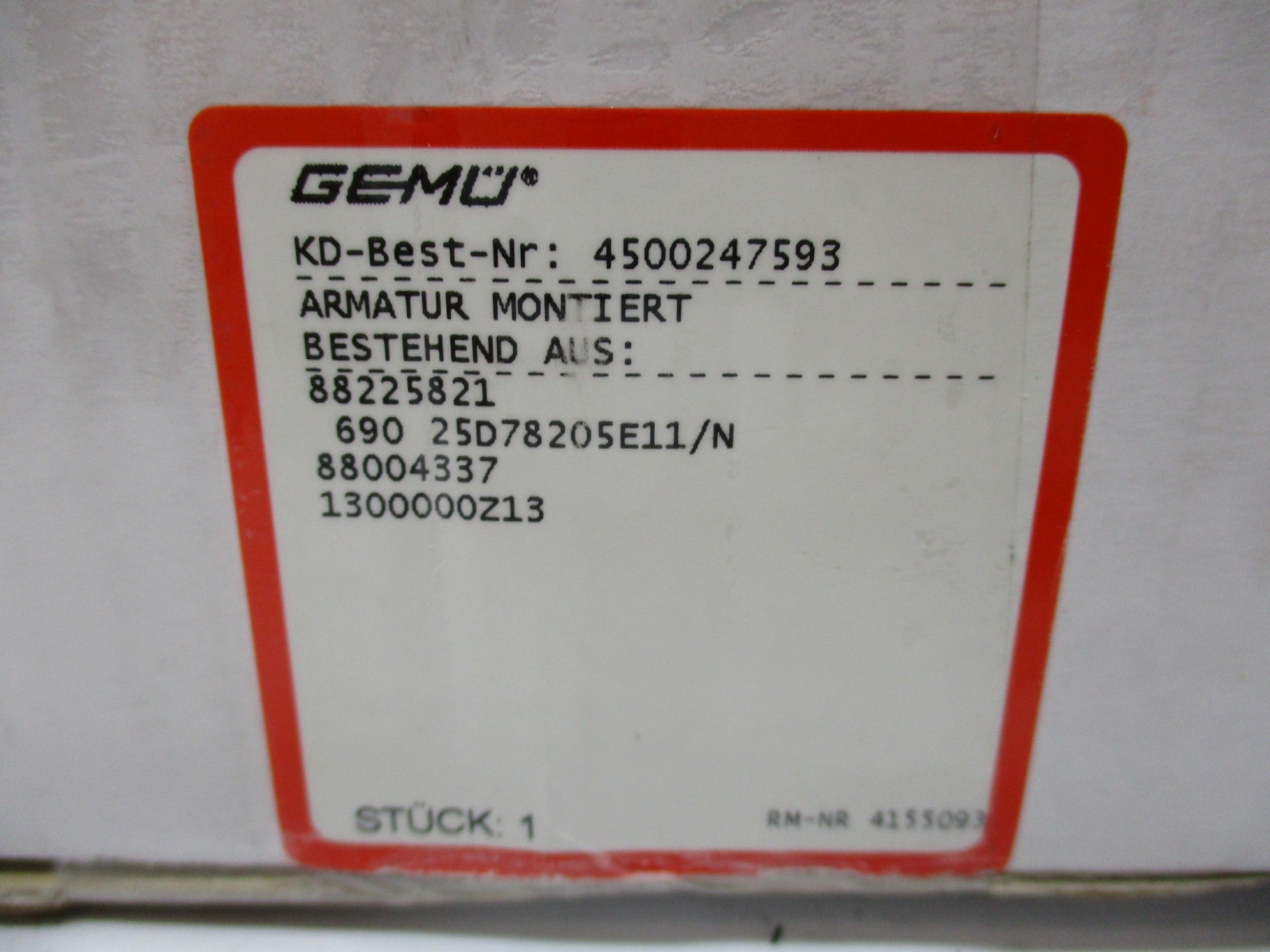 GEMU 690-25D78205E11/N NSMP