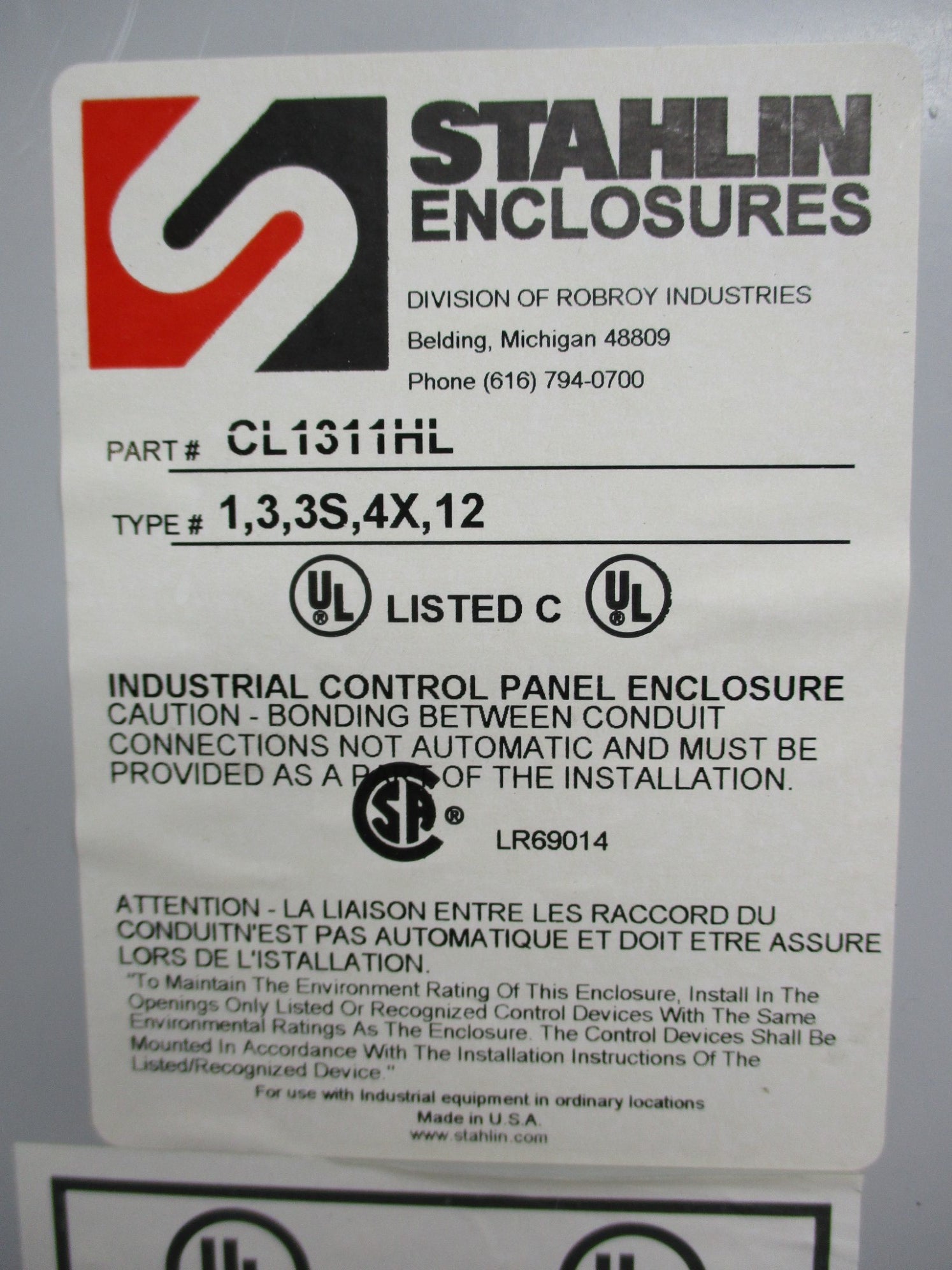 STAHLIN CL1311HL UNMP
