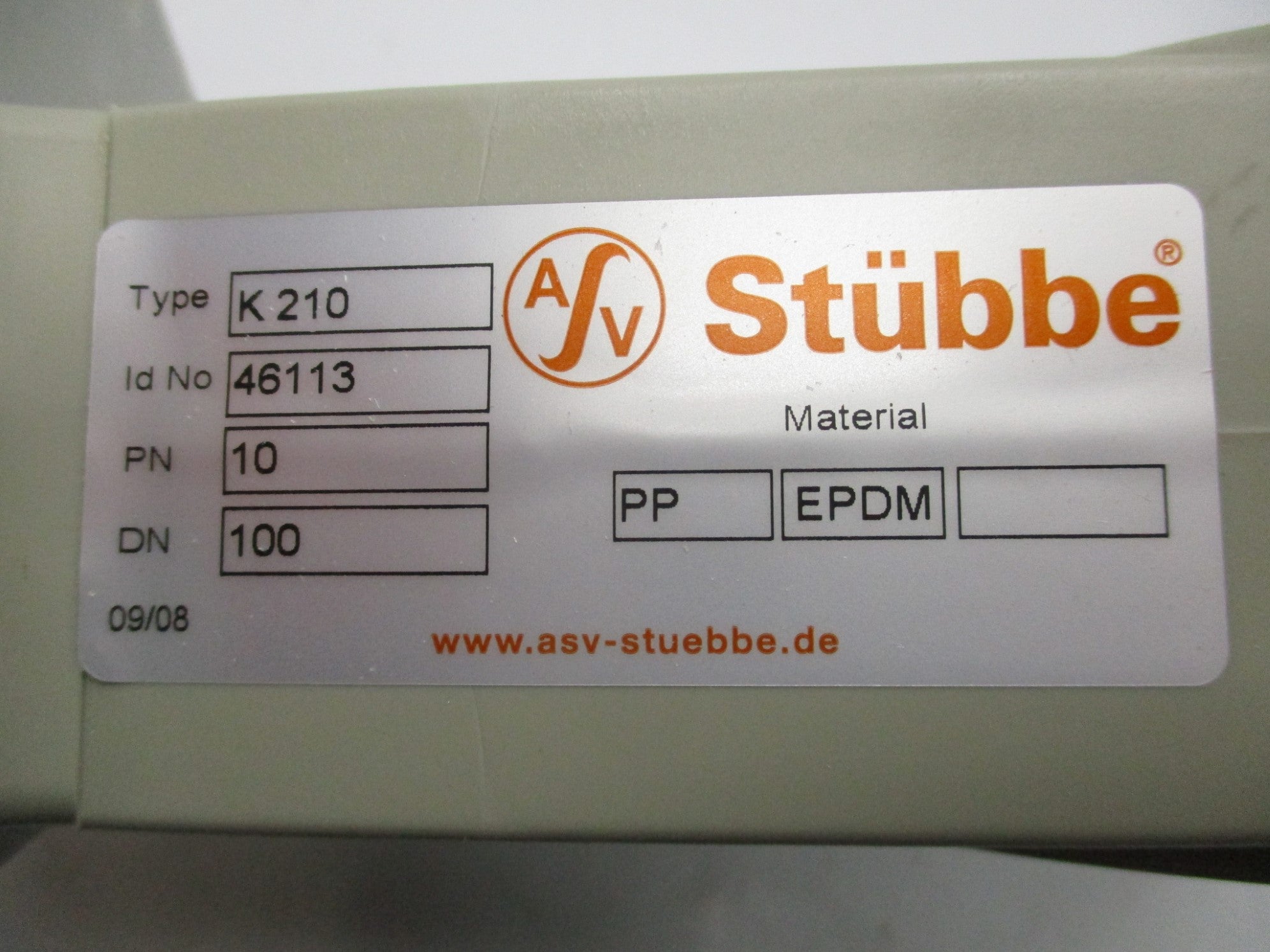 ASV-STUBBE K210 PN10 DN100 NSNP
