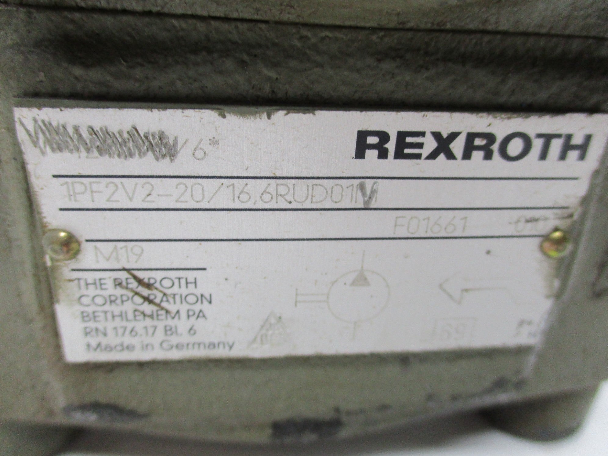 REXROTH 1PF2V2-20/16.6RUD01V UNMP