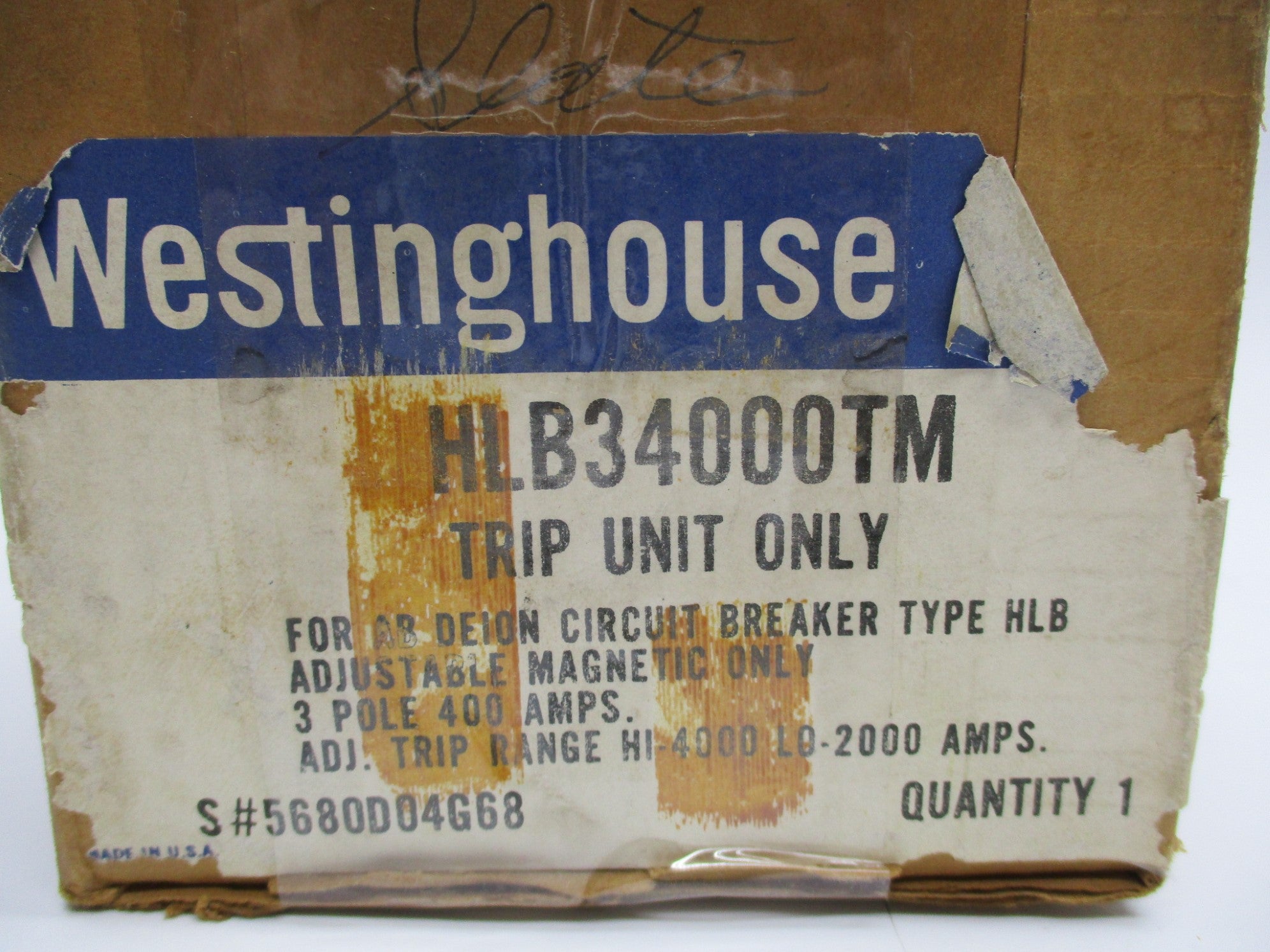 WESTINGHOUSE HLB34000TM NSMP