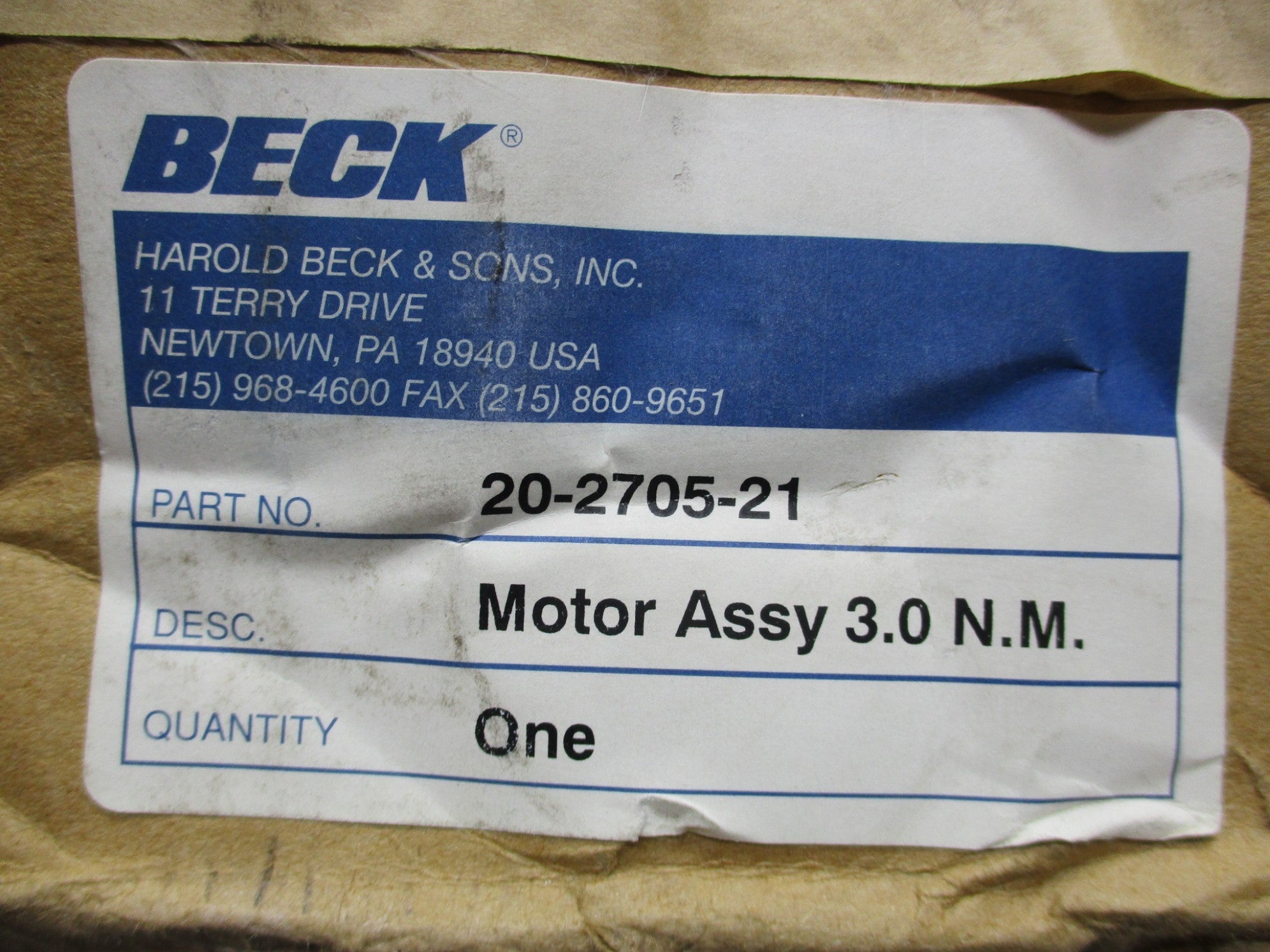 BECK 20-2705-21 NSMP