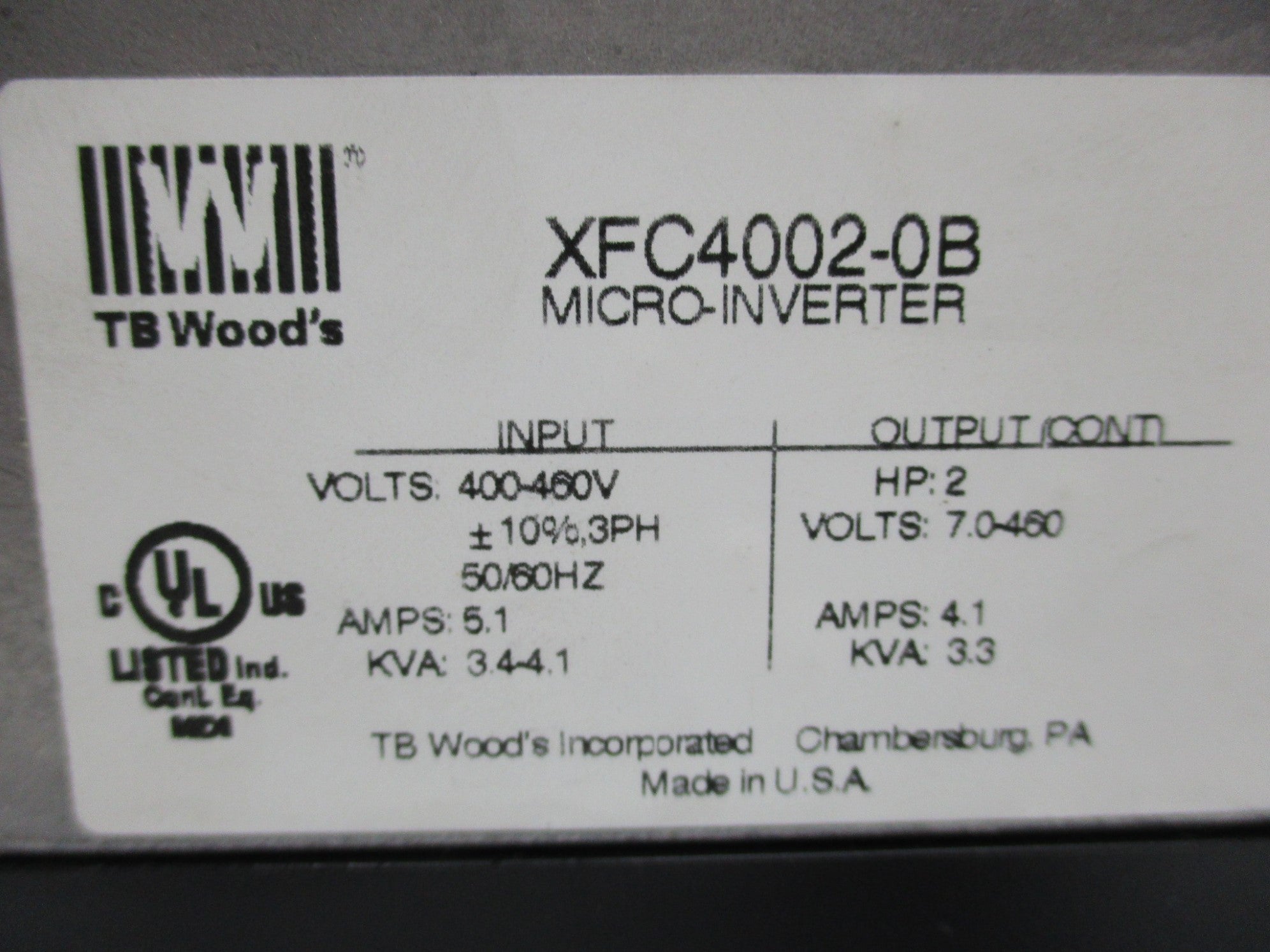 TB WOODS XFC4002-0B UNMP