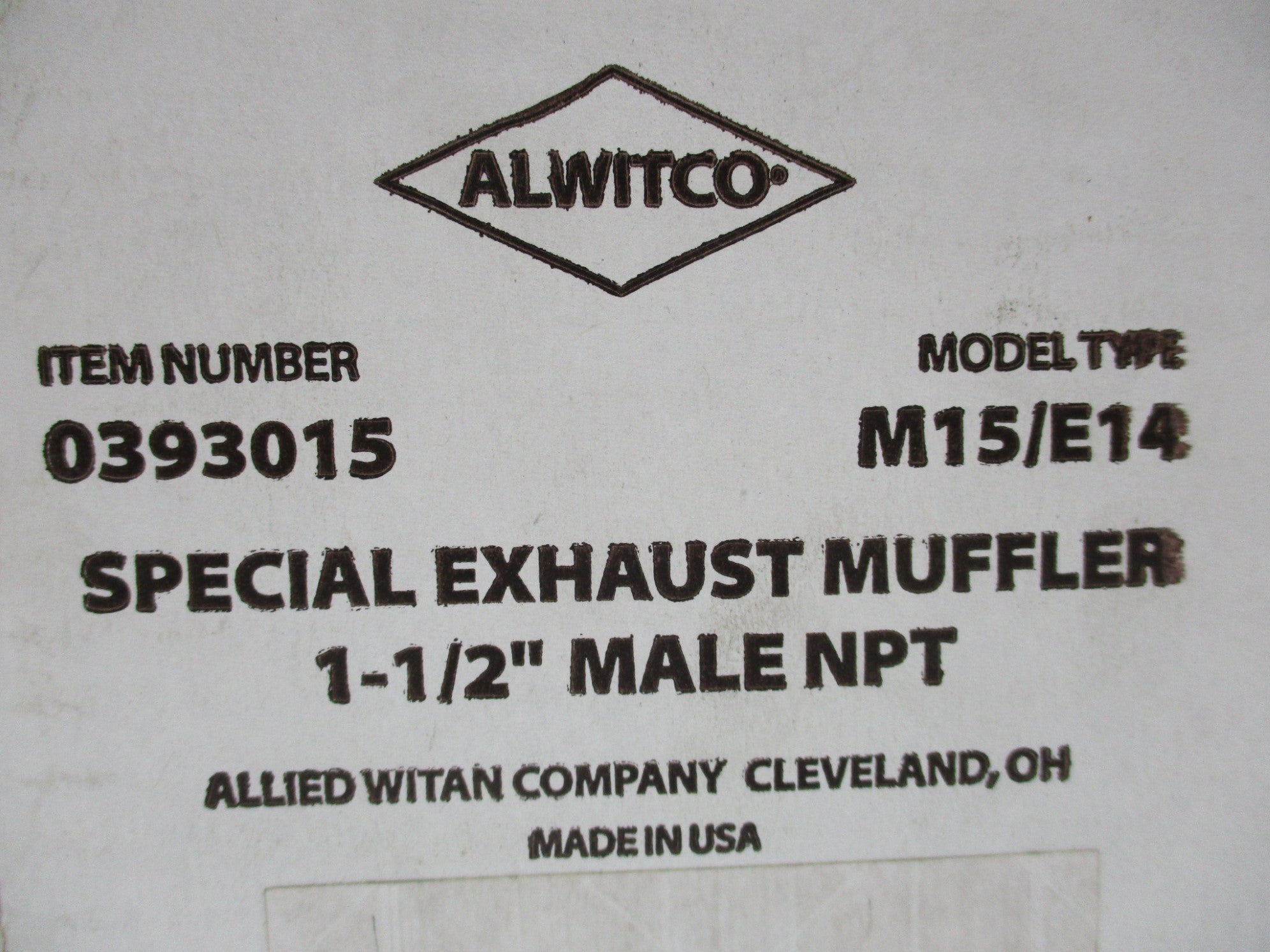 ALWITCO 0393015 TYPE M15/E14 NSFS