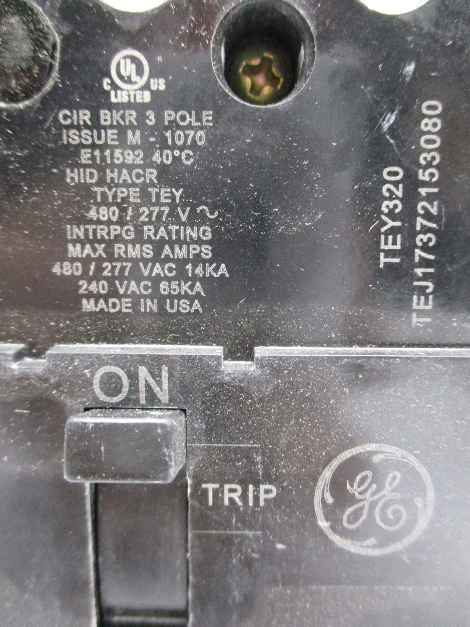 GENERAL ELECTRIC TEY320 20A 480/277V NSMP