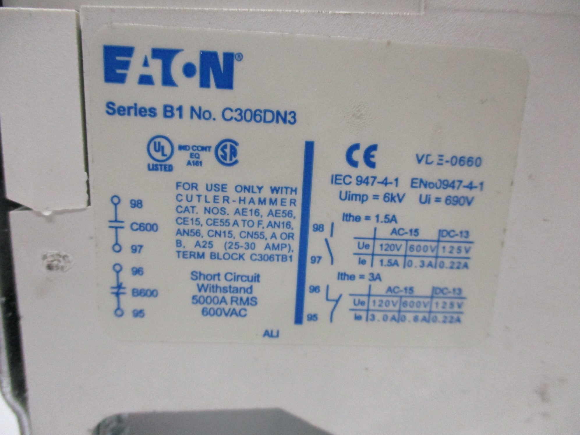 EATON AN16BN0AC SER. C1 NSMP
