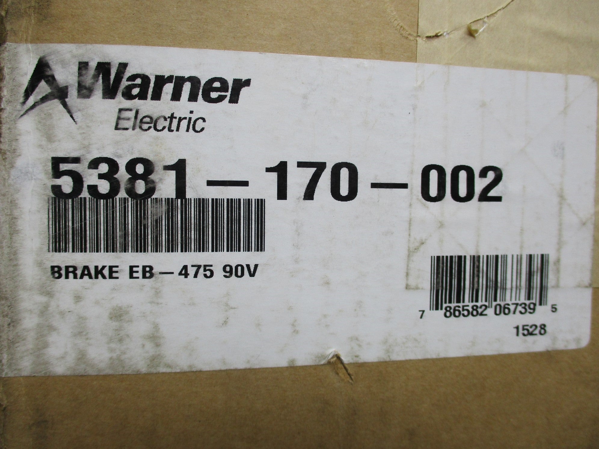 WARNER ELECTRIC 5381-170-002 EB-475 NSMP