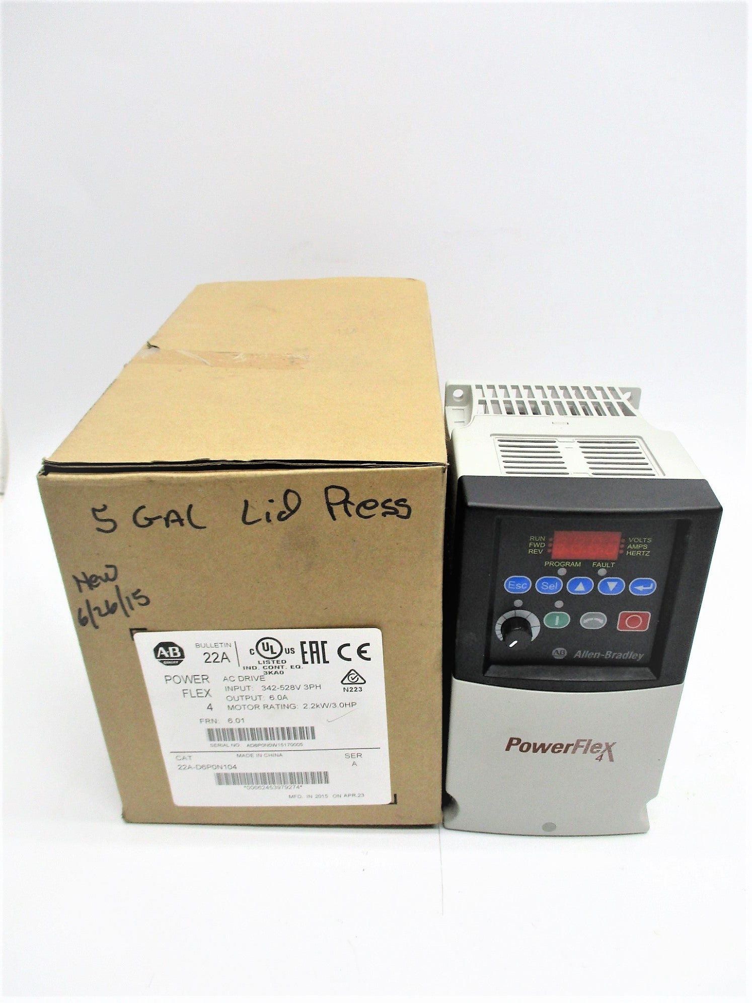 ALLEN BRADLEY 22A-D6P0N104 SER. A F/W 6.01 NSMP